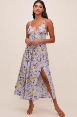 Lizbeth Floral Maxi Dress -Dresses Sales Store ACDR100854R004 PURPLELEMONFLORAL 1