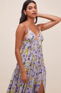 Lizbeth Floral Maxi Dress -Dresses Sales Store ACDR100854R004 PURPLELEMONFLORAL 4