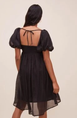 Bethel Puff Sleeve Dress -Dresses Sales Store ACDR100865 BLACK 7