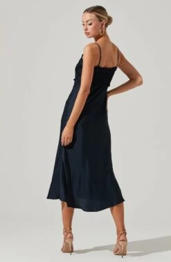 Zola Smocked Midi Dress -Dresses Sales Store ACDR100905 NAVY 08021