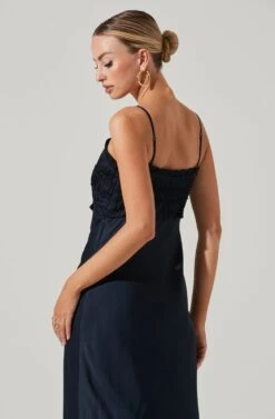Zola Smocked Midi Dress -Dresses Sales Store ACDR100905 NAVY 08041
