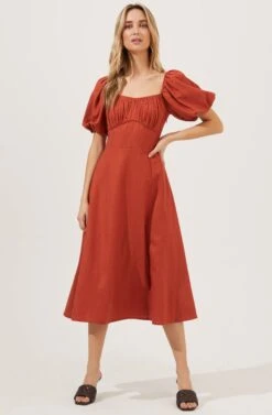 Darcy Puff Sleeve Midi Dress