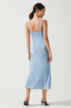 Halle Bustier Slip Midi Dress -Dresses Sales Store ACDR100909 BLUEFLORAL 4
