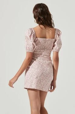 Wendy Floral Puff Sleeve Mini Dress -Dresses Sales Store ACDR100952B MAUVEMULTIFLORAL 4 595f3c78 adbf 42ef a344 ce836471326e