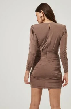 Myla Long Sleeve Bodycon Mini Dress -Dresses Sales Store ACDR100953 NUDE 4 2