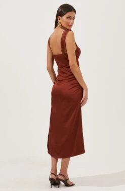 Alva Lace-Trimmed Bustier Midi Dress 14 Alva Lace-Trimmed Bustier Midi Dress -Dresses Sales Store ACDR101003B RUST 4