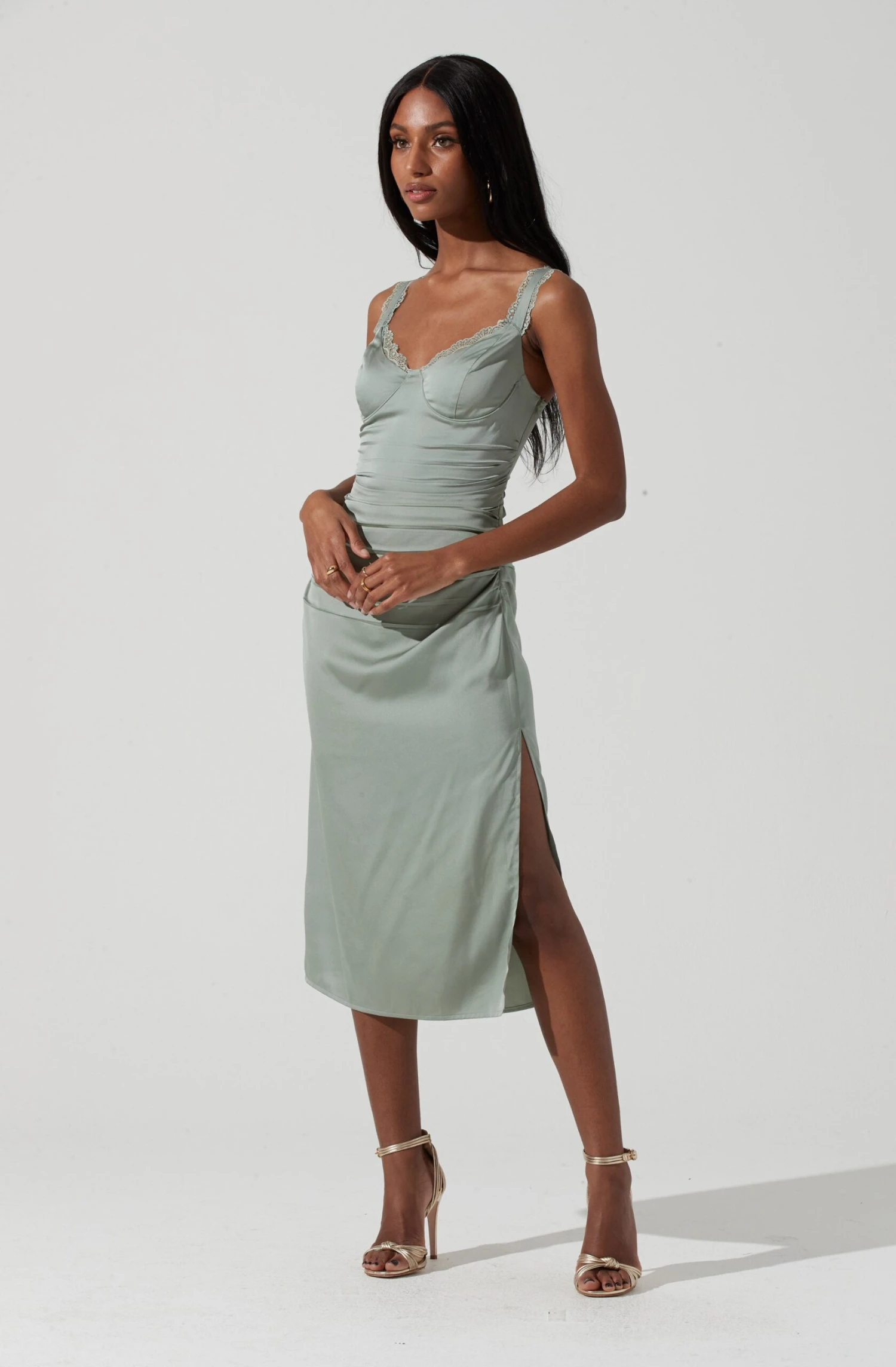 Alva Lace-Trimmed Bustier Midi Dress 7 Alva Lace-Trimmed Bustier Midi Dress - Image 7