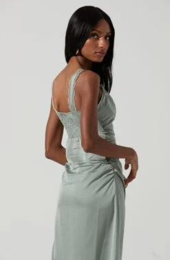 Alva Lace-Trimmed Bustier Midi Dress 18 Alva Lace-Trimmed Bustier Midi Dress -Dresses Sales Store ACDR101003 SAGE 2012