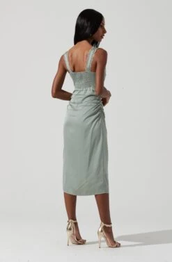 Alva Lace-Trimmed Bustier Midi Dress 19 Alva Lace-Trimmed Bustier Midi Dress -Dresses Sales Store ACDR101003 SAGE 2016