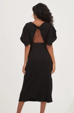 Normandie Cutout Puff Sleeve Midi Dress -Dresses Sales Store ACDR101056 BLACK 5 02de61eb 6bd9 49bf af5b aeb63c6ed822