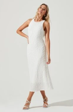 Millbrae Backless Crinkle Midi Dress -Dresses Sales Store ACDR101086 WHITE 1