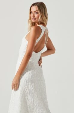 Millbrae Backless Crinkle Midi Dress -Dresses Sales Store ACDR101086 WHITE 4
