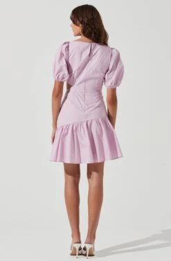 Mayfair Side Cutout Puff Sleeve Mini Dress -Dresses Sales Store ACDR101116 LILAC 0994 8351c85e 26af 44f6 9a05 22cbaf38fea0