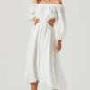 Cassian Cutout Off Shoulder Midi Dress