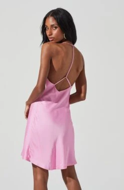 Medford Cowl Neck Satin Mini Dress -Dresses Sales Store ACDR101200B PINK 4 95ff4300 4325 4200 a57c abef59a0817b