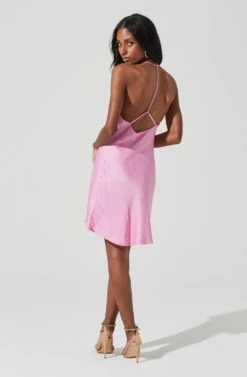 Medford Cowl Neck Satin Mini Dress -Dresses Sales Store ACDR101200B PINK 5 5de91b67 c972 4ae3 b4da 1e7e2aa02625