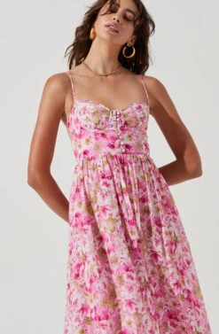Ferreira Floral Bustier Midi Dress -Dresses Sales Store ACDR101225B BRIGHTPINKFLORAL 3