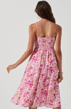 Ferreira Floral Bustier Midi Dress -Dresses Sales Store ACDR101225B BRIGHTPINKFLORAL 6
