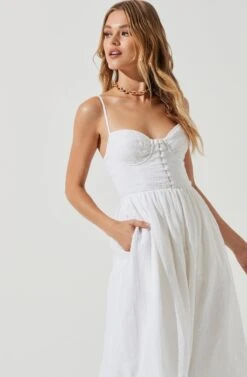 Ferreira Sweetheart Midi Dress -Dresses Sales Store ACDR101225 WHITE 0062