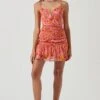 Meg Floral Ruched Mini Dress