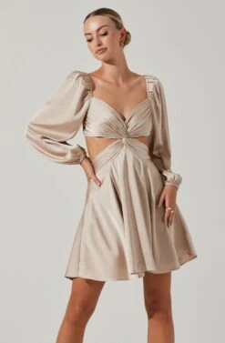 Anamaria Cutout Long Sleeve Mini Dress -Dresses Sales Store ACDR101291 CHAMPAGNE 15331 d0c54342 d1ff 4dfa 9a72 3ede40da9906