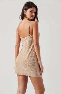 Vegas Beaded Mini Dress -Dresses Sales Store ACDR101335 NUDE 1835