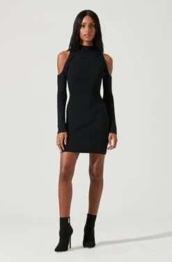 Kade Shoulder Cutout Mini Dress -Dresses Sales Store ACDR101352 BLACK 1514