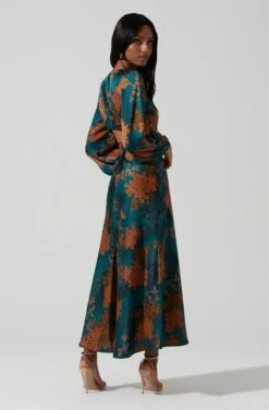 Quinn Floral Cutout Midi Dress -Dresses Sales Store ACDR101358 GREENRUSTFLORAL 2033