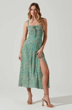 Elsie Floral Midi Dress -Dresses Sales Store ACDR101374V GREENMAGENTADITSY 2