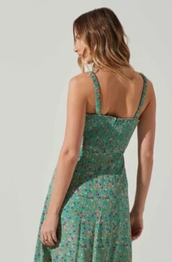 Elsie Floral Midi Dress -Dresses Sales Store ACDR101374V GREENMAGENTADITSY 5