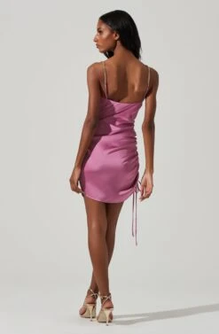 Trista Satin Rhinestone Strap Mini Dress -Dresses Sales Store ACDR101386 PINK 6
