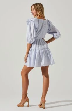 Nixi Ruffle Tiered Mini Dress -Dresses Sales Store ACDR101510 BLUE 6