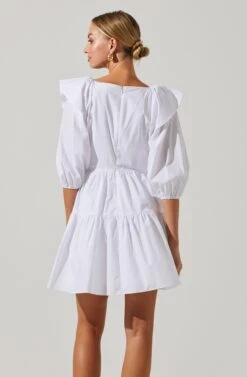 Nixi Ruffle Tiered Mini Dress -Dresses Sales Store ACDR101510 WHITE 4