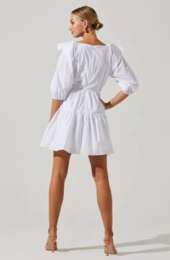 Nixi Ruffle Tiered Mini Dress -Dresses Sales Store ACDR101510 WHITE 5