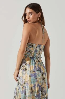 Rozina Floral Cutout Maxi Dress -Dresses Sales Store ACDR101542 BLUEGREENFLORAL 3