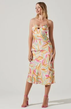 Mariela Abstract Print Midi Dress