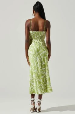 Mabel Retro Floral Bustier Midi Dress -Dresses Sales Store ACDR101568 CELERYFLORAL 5