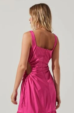 Bridget Side Cutout Tiered Midi Dress -Dresses Sales Store ACDR101571 FUCHSIA 4