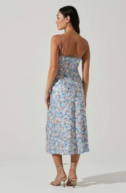 Florentina Floral Midi Dress -Dresses Sales Store ACDR101584 BLUEPINKFLORAL 5