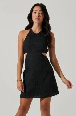 Laylin Halter Cutout Mini Dress -Dresses Sales Store ACDR101590S BLACK 3