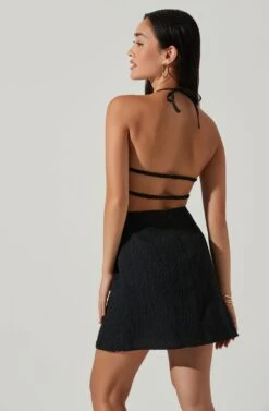 Laylin Halter Cutout Mini Dress -Dresses Sales Store ACDR101590S BLACK 4