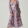 Jannika Floral Wrap Front Midi Dress