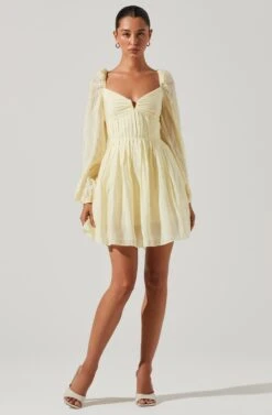 Carina Open Back Mini Dress -Dresses Sales Store ACDR101611S BUTTER 1