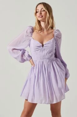 Carina Open Back Mini Dress -Dresses Sales Store ACDR101611S LAVENDER 3