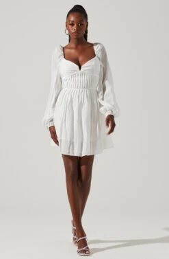 Carina Open Back Mini Dress -Dresses Sales Store ACDR101611S OFFWHITE 2