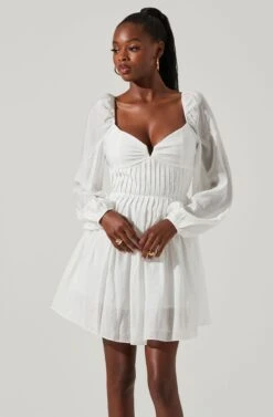 Carina Open Back Mini Dress -Dresses Sales Store ACDR101611S OFFWHITE 3