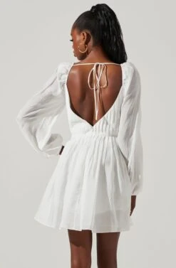 Carina Open Back Mini Dress -Dresses Sales Store ACDR101611S OFFWHITE 5