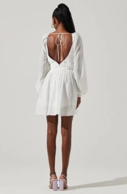 Carina Open Back Mini Dress -Dresses Sales Store ACDR101611S OFFWHITE 6