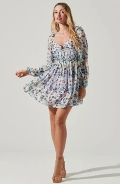 Carina Floral Open Back Mini Dress