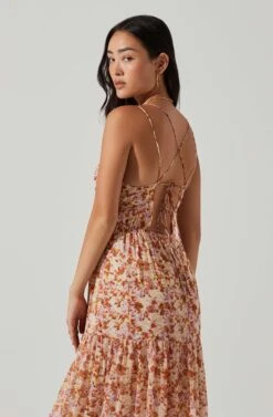 Ryliana Floral Tiered Maxi Dress -Dresses Sales Store ACDR101640 RUSTLILACFLORAL 3